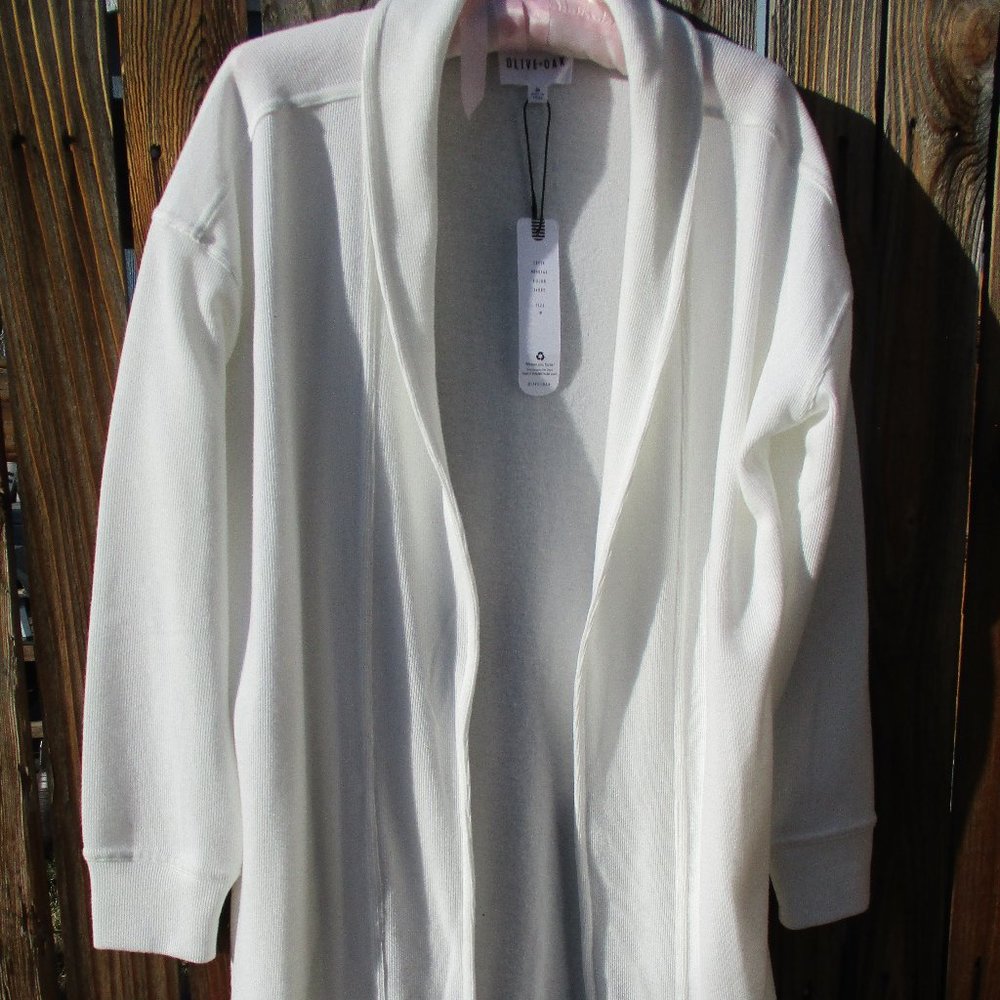 NWT Olive + Oak Long Cardigan Duster Open Front Lightweight